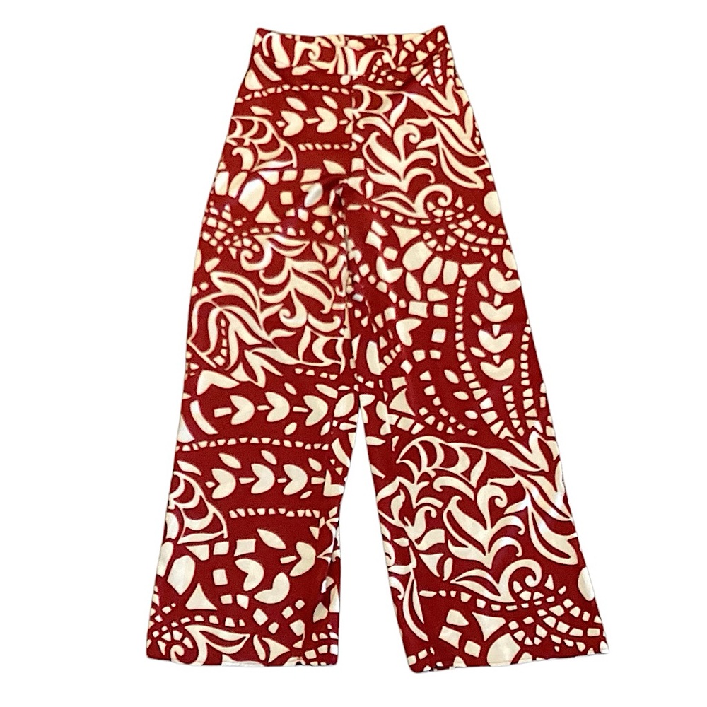 Joie High Waist Wide Leg Abstract Print Pants XS